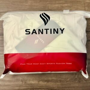 NWT SANTINY Womens Pleated Tennis Skort White Size L